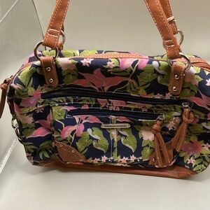 Stone Mountain USA Floral Shoulder Bag Stone Mountain USA Silver Hardware